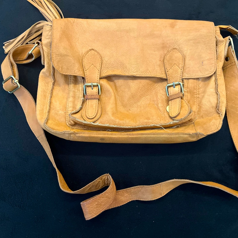 Cut n’ Paste buttery soft leather saddle bag